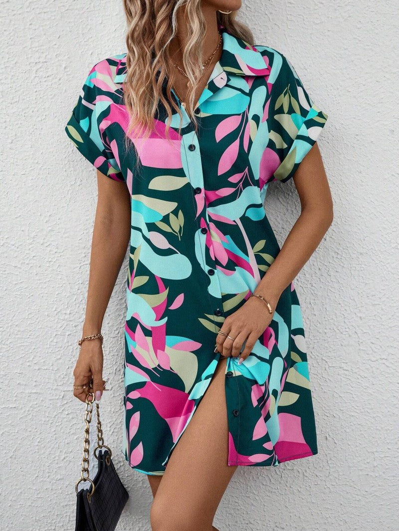 KENDAL | FLATTERING PRINTED CARDIGAN DRESS