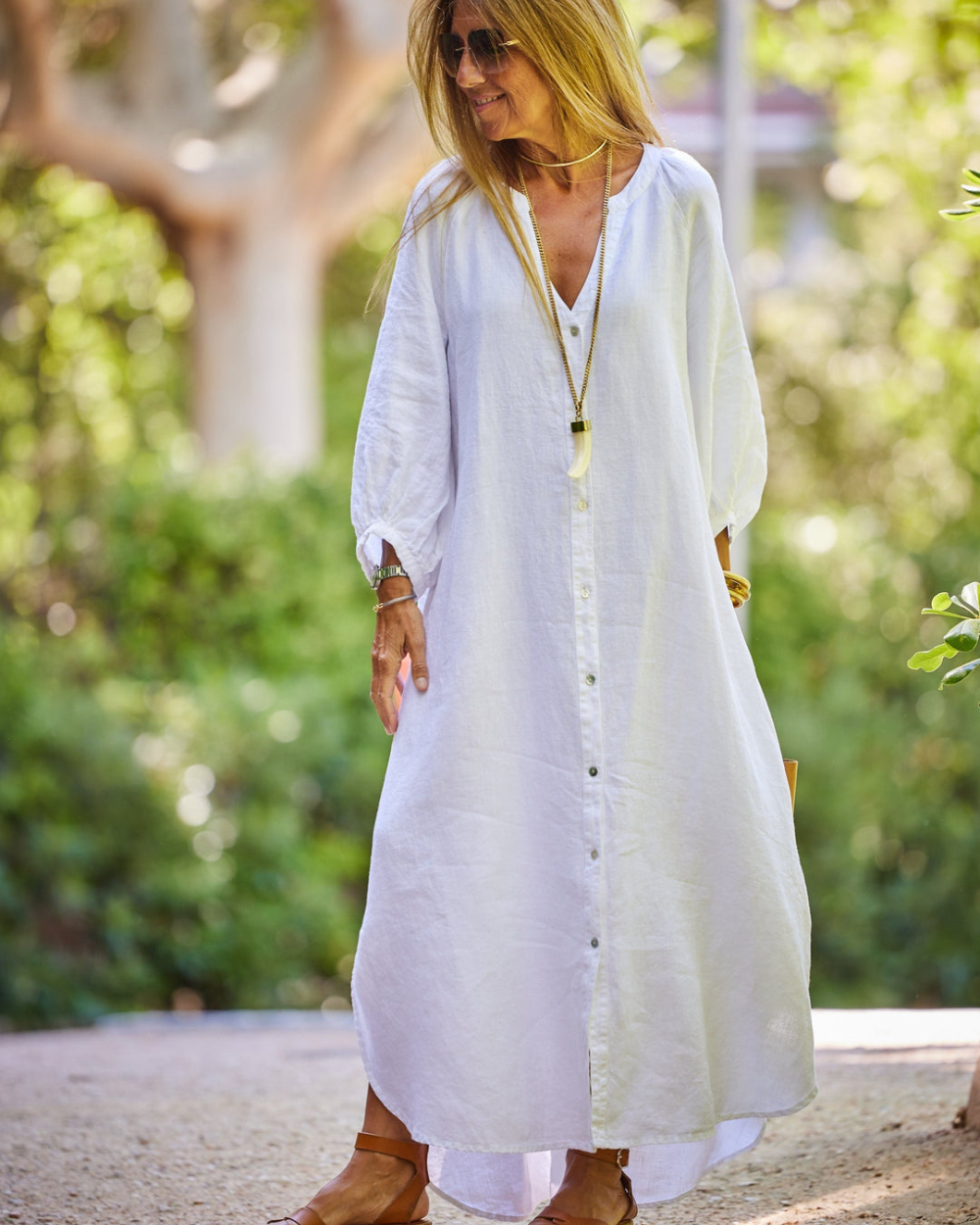 SERENA™ BEAUTIFUL LIGHT LINEN DRESS