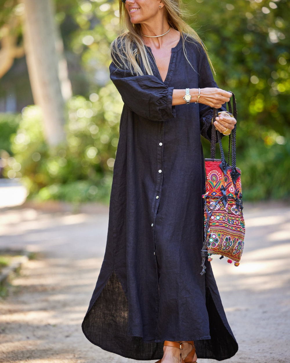 SERENA™ BEAUTIFUL LIGHT LINEN DRESS