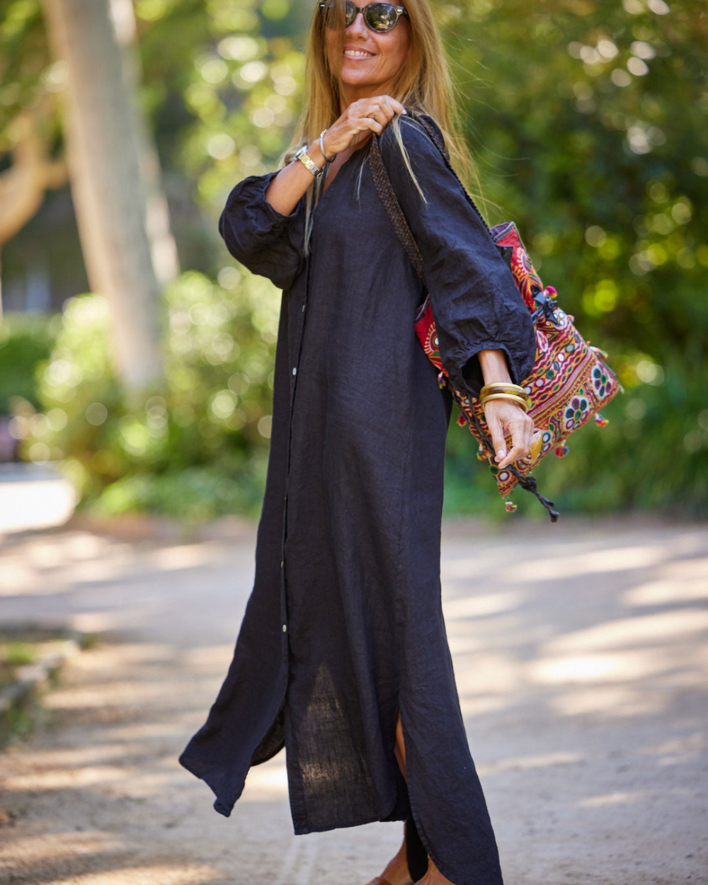 SERENA™ BEAUTIFUL LIGHT LINEN DRESS
