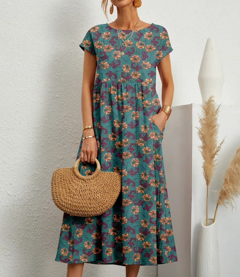 Grainne | Ethereal Tummy Covering Floral Dress